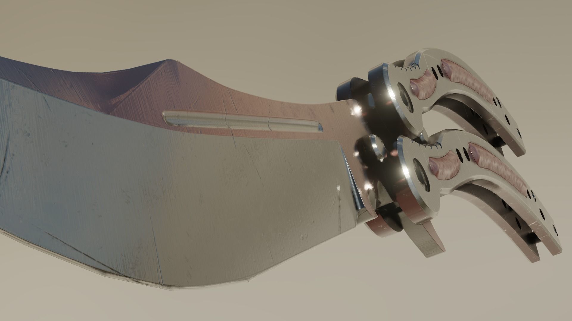 ButterFly Knife Game ready asset Low-poly 3D model_3