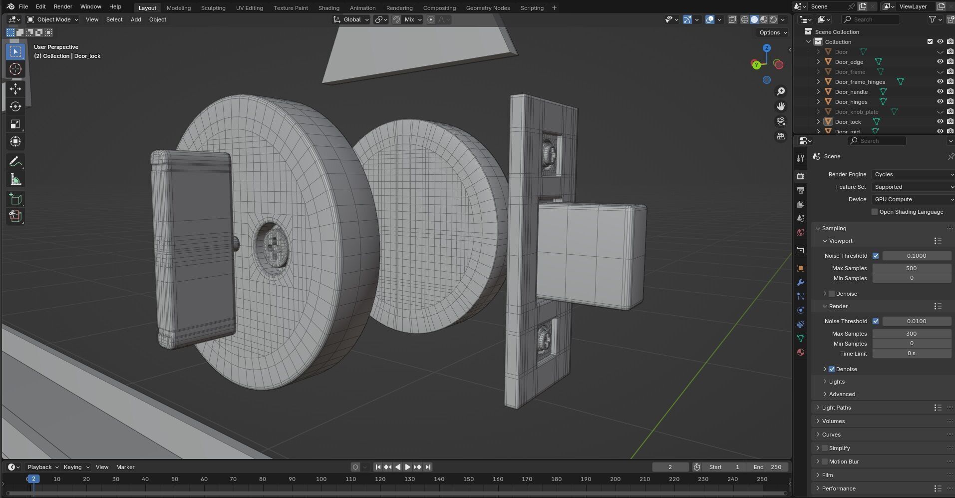 Door CG16 3D model_7