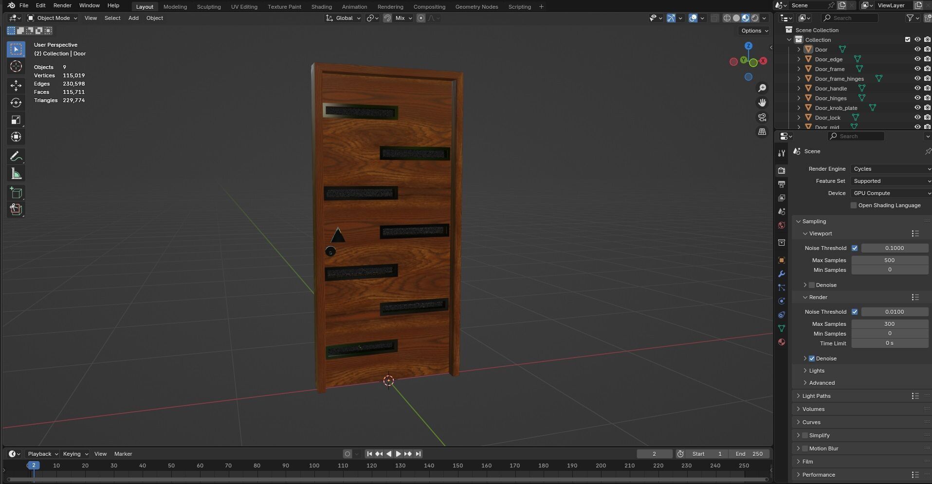 Door CG16 3D model_12