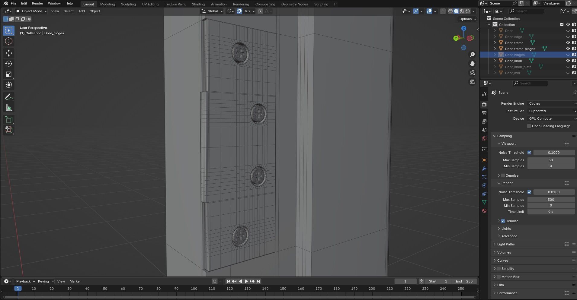 Door CG17 3D model_9