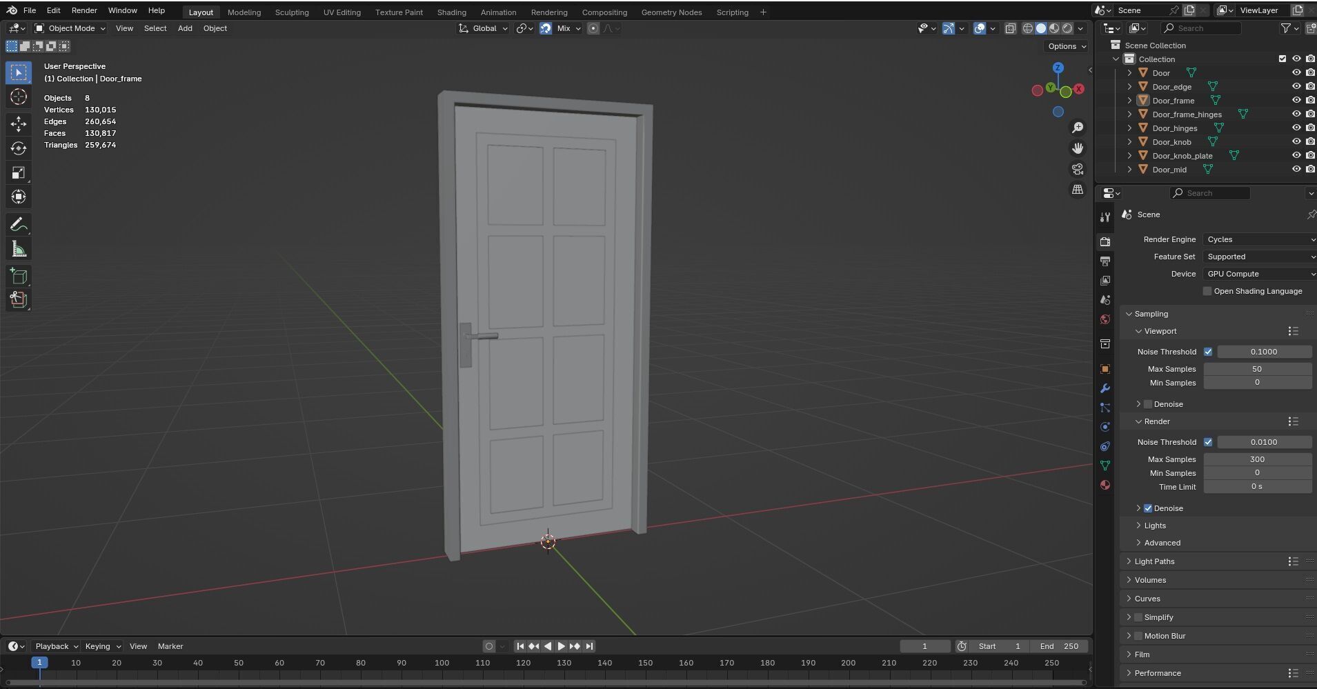Door CG17 3D model_11