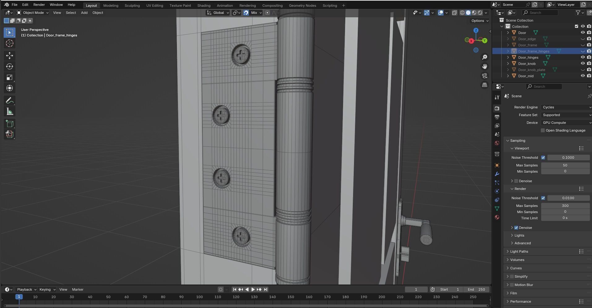 Door CG17 3D model_8