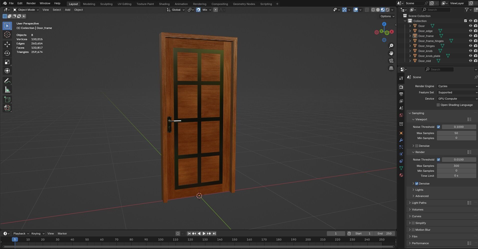 Door CG17 3D model_12