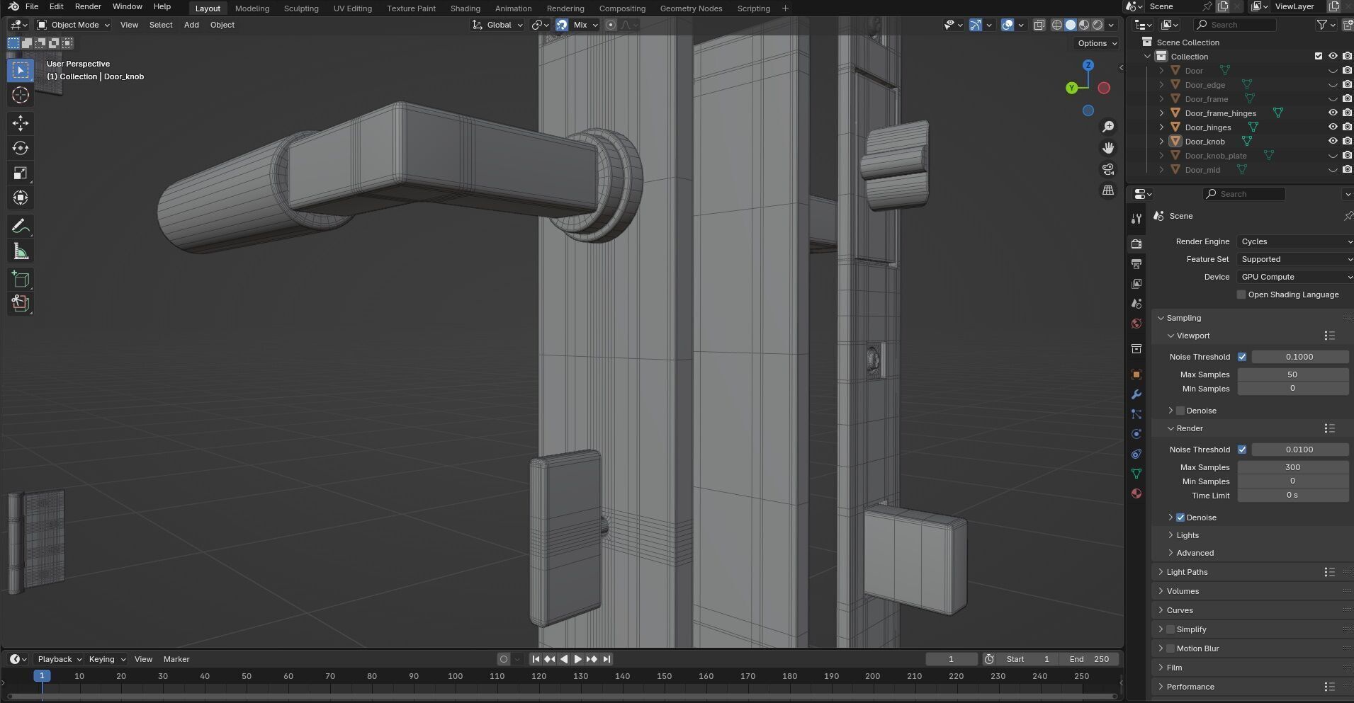 Door CG17 3D model_7
