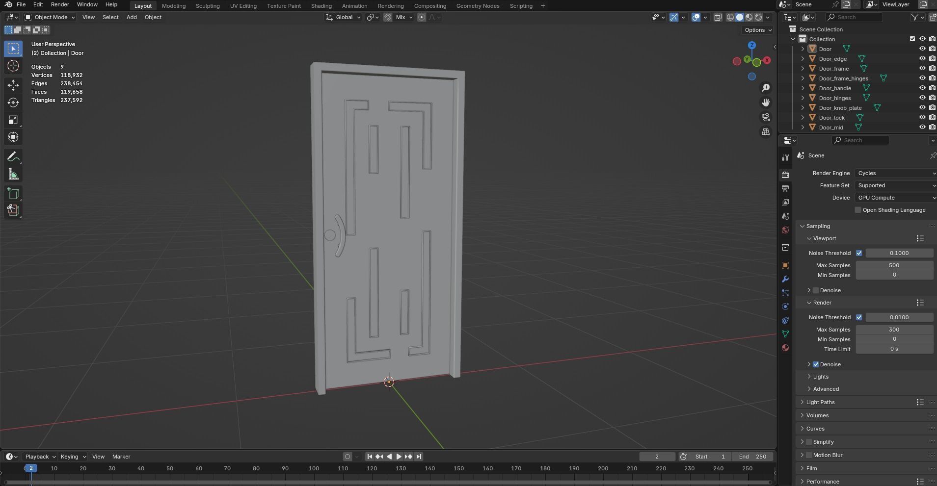 Door CG20 3D model_11