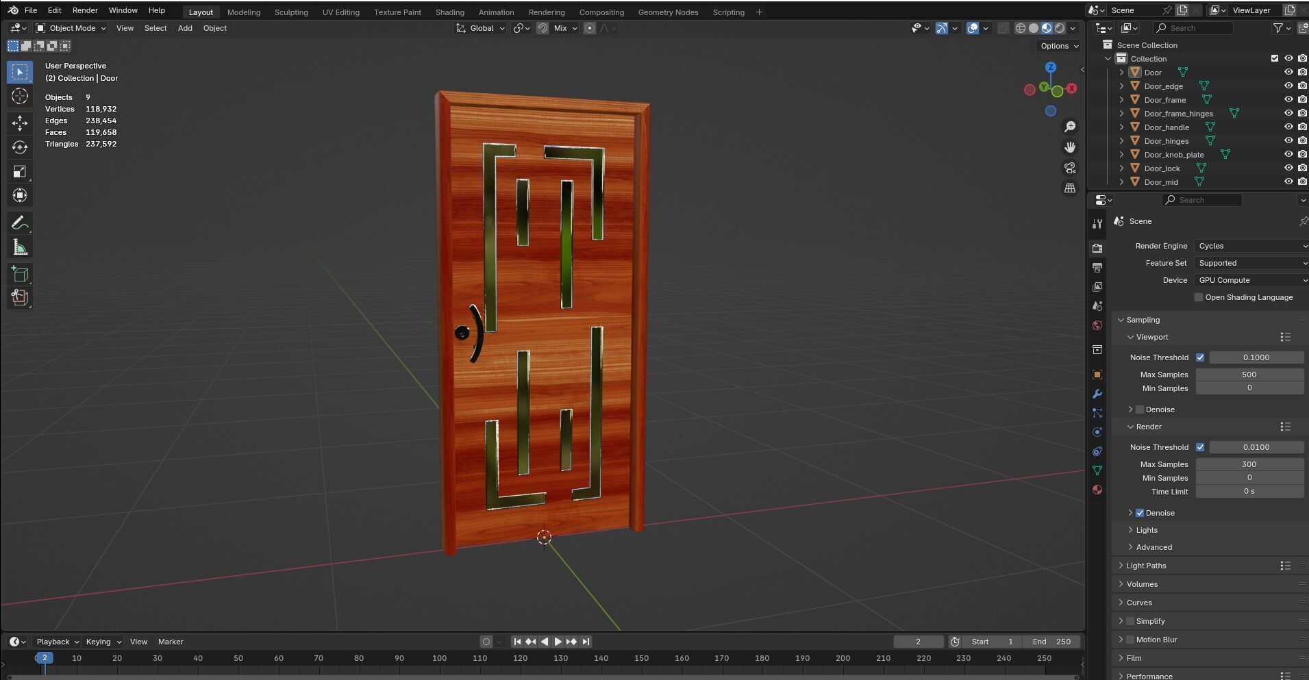 Door CG20 3D model_12