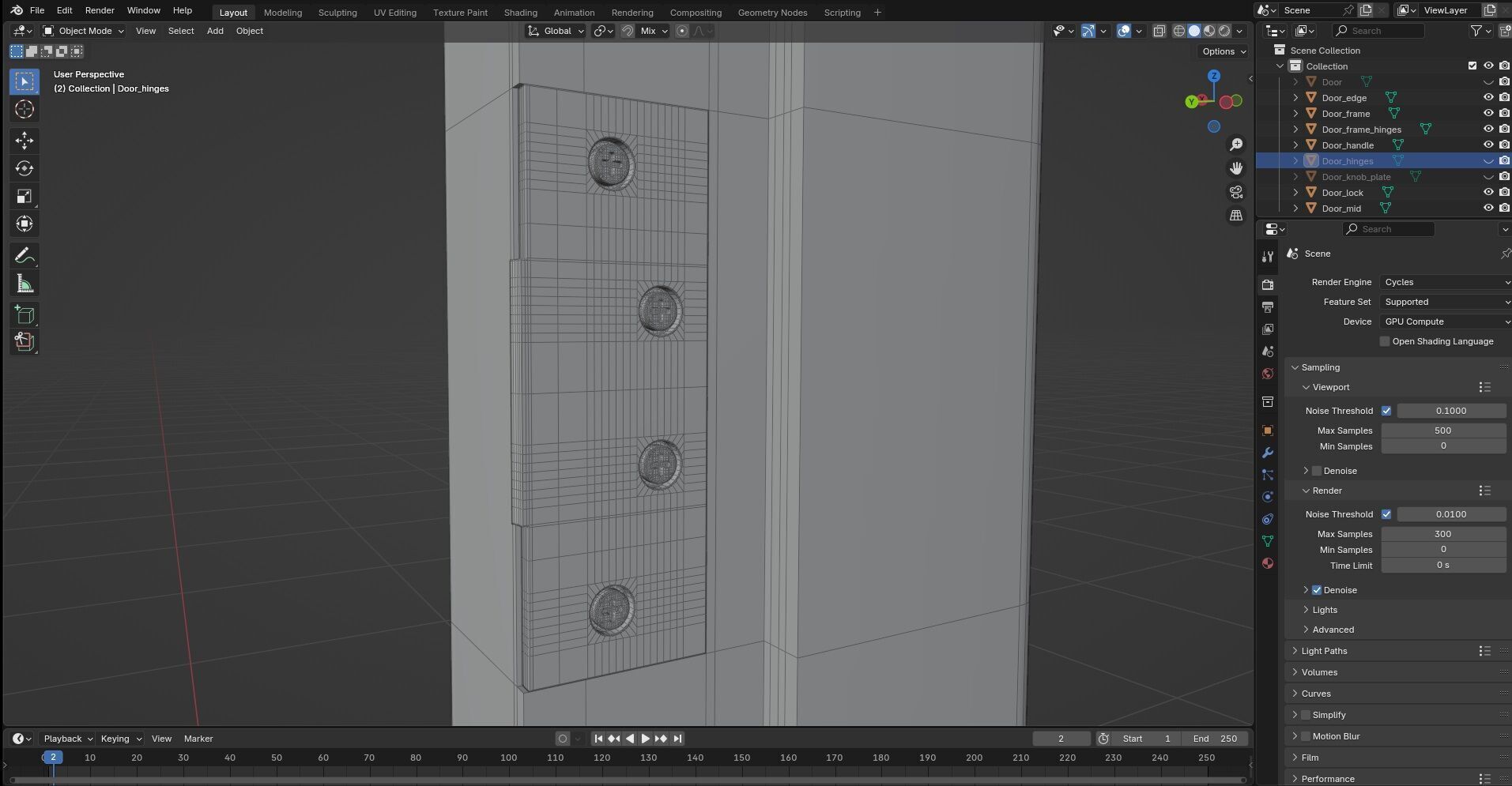 Door CG20 3D model_8