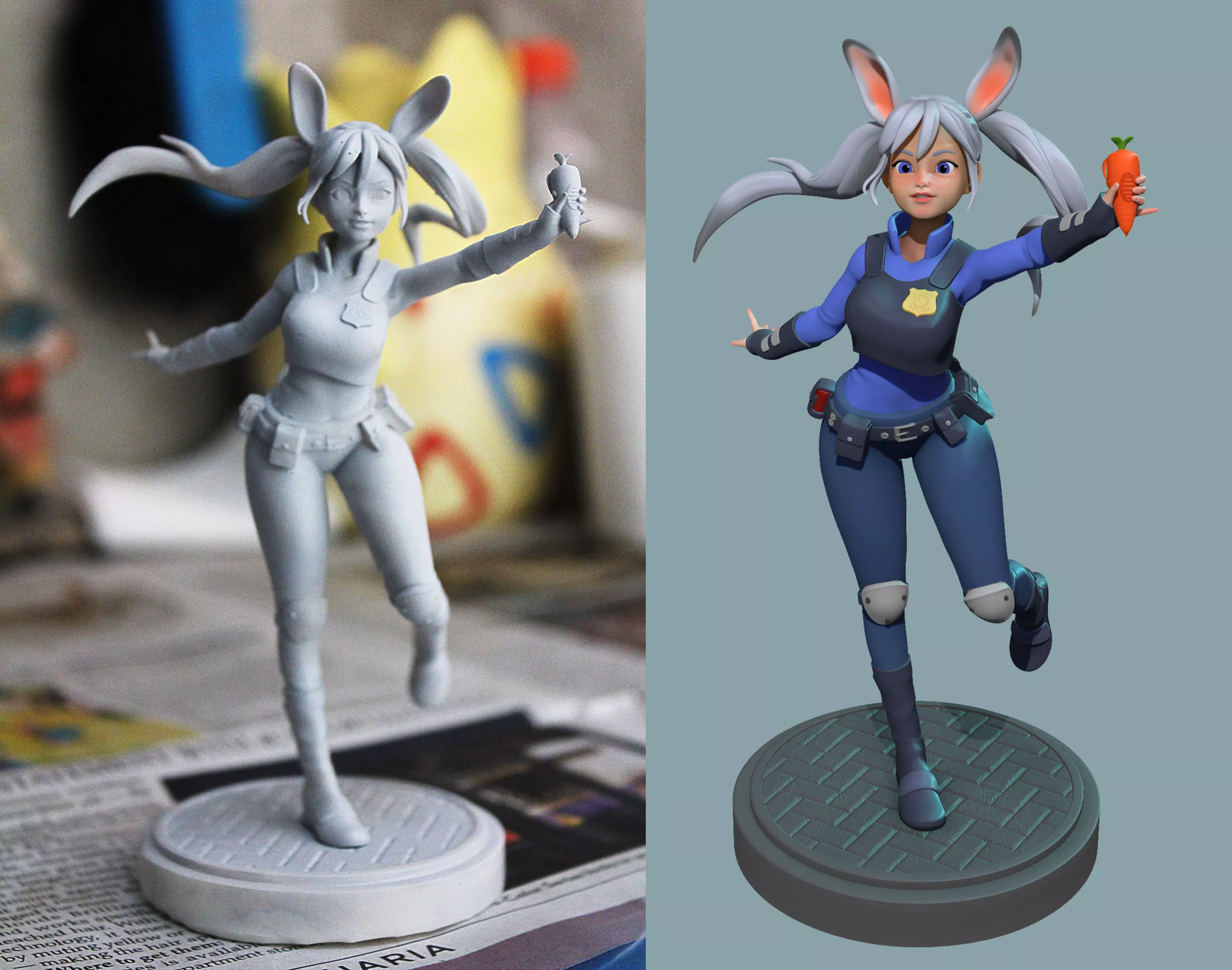 Judy Hopps Version 1 - Zootopia 3D print model_0