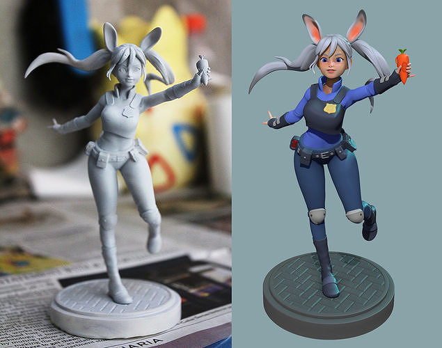 Judy Hopps Version 1 - Zootopia 3D print model