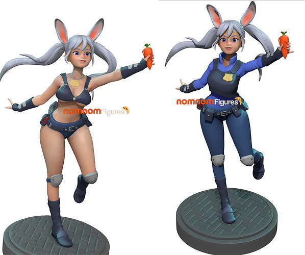 Judy Hopps Version 1 and 2 - Zootopia 3D print model
