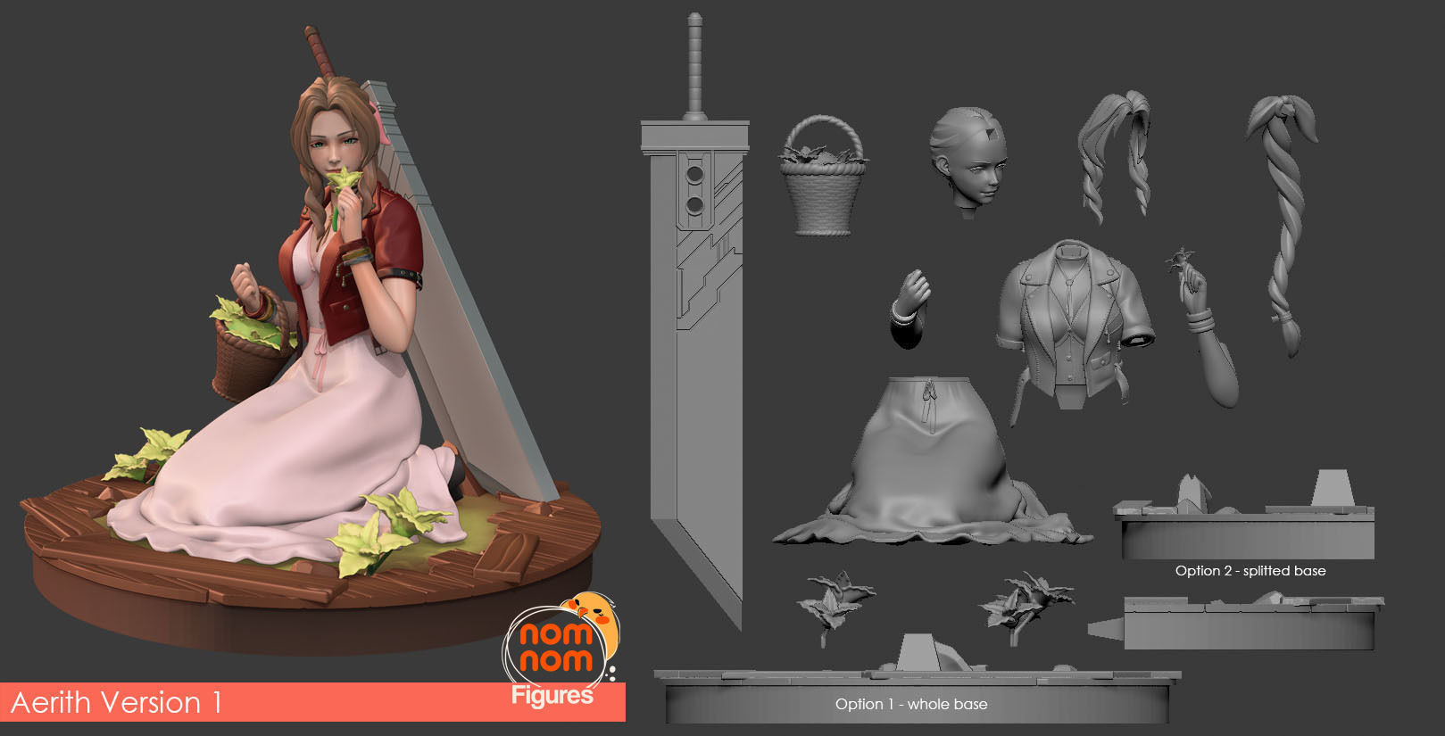 Aerith Version 1  - Final Fantasy 7 Remake 3D print model_1