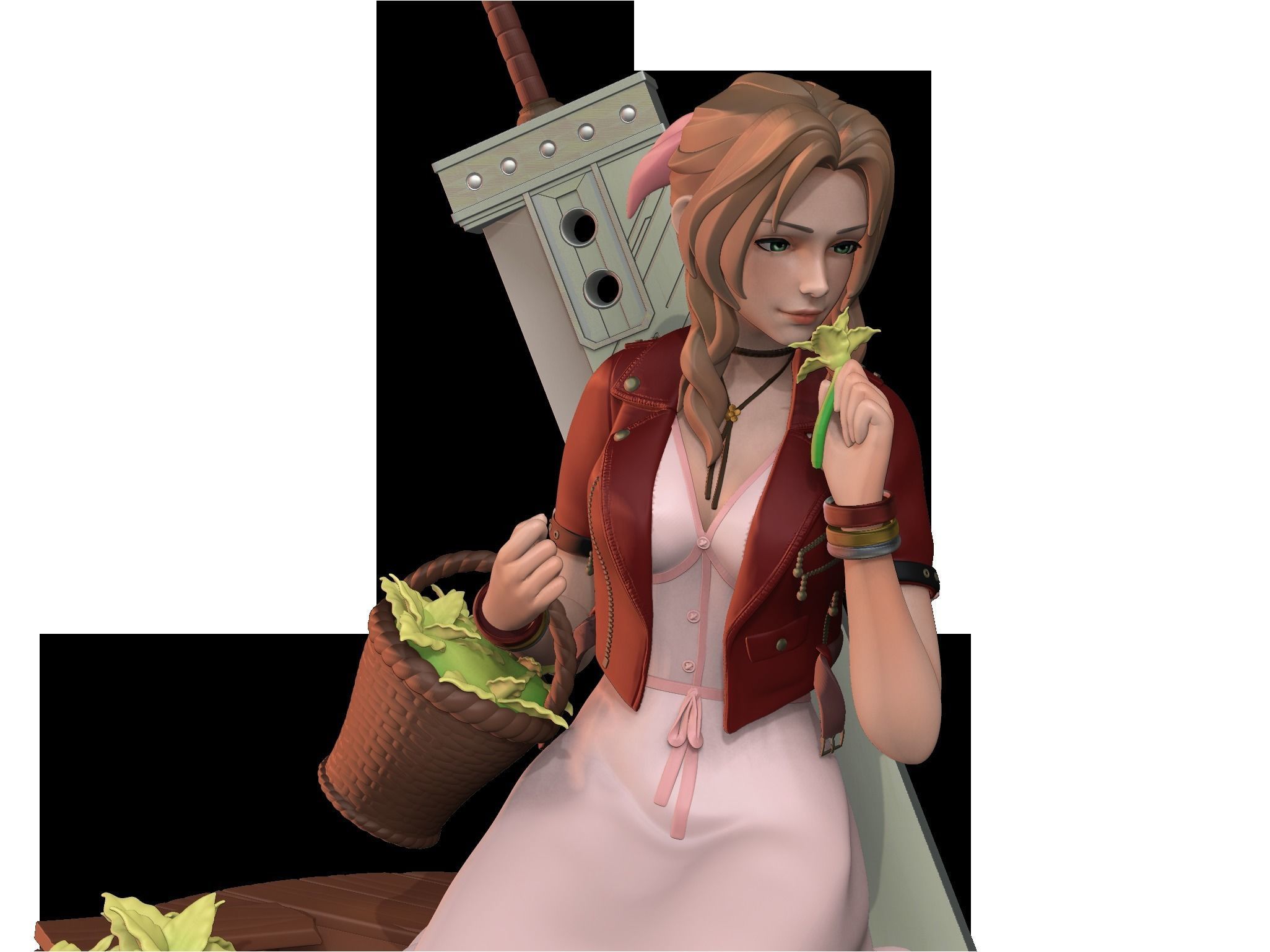 Aerith Version 1  - Final Fantasy 7 Remake 3D print model_4