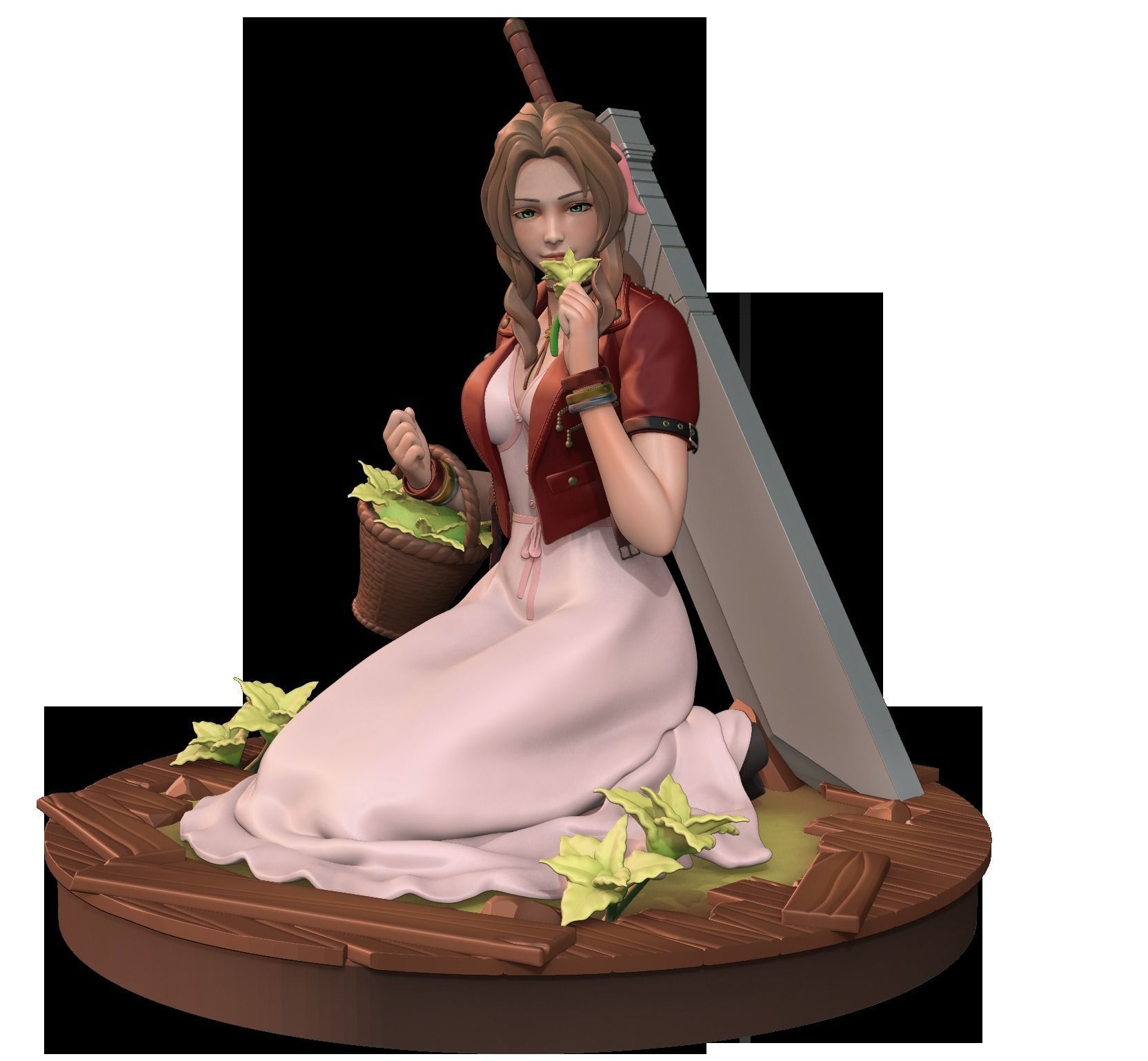 Aerith Version 1  - Final Fantasy 7 Remake 3D print model_2