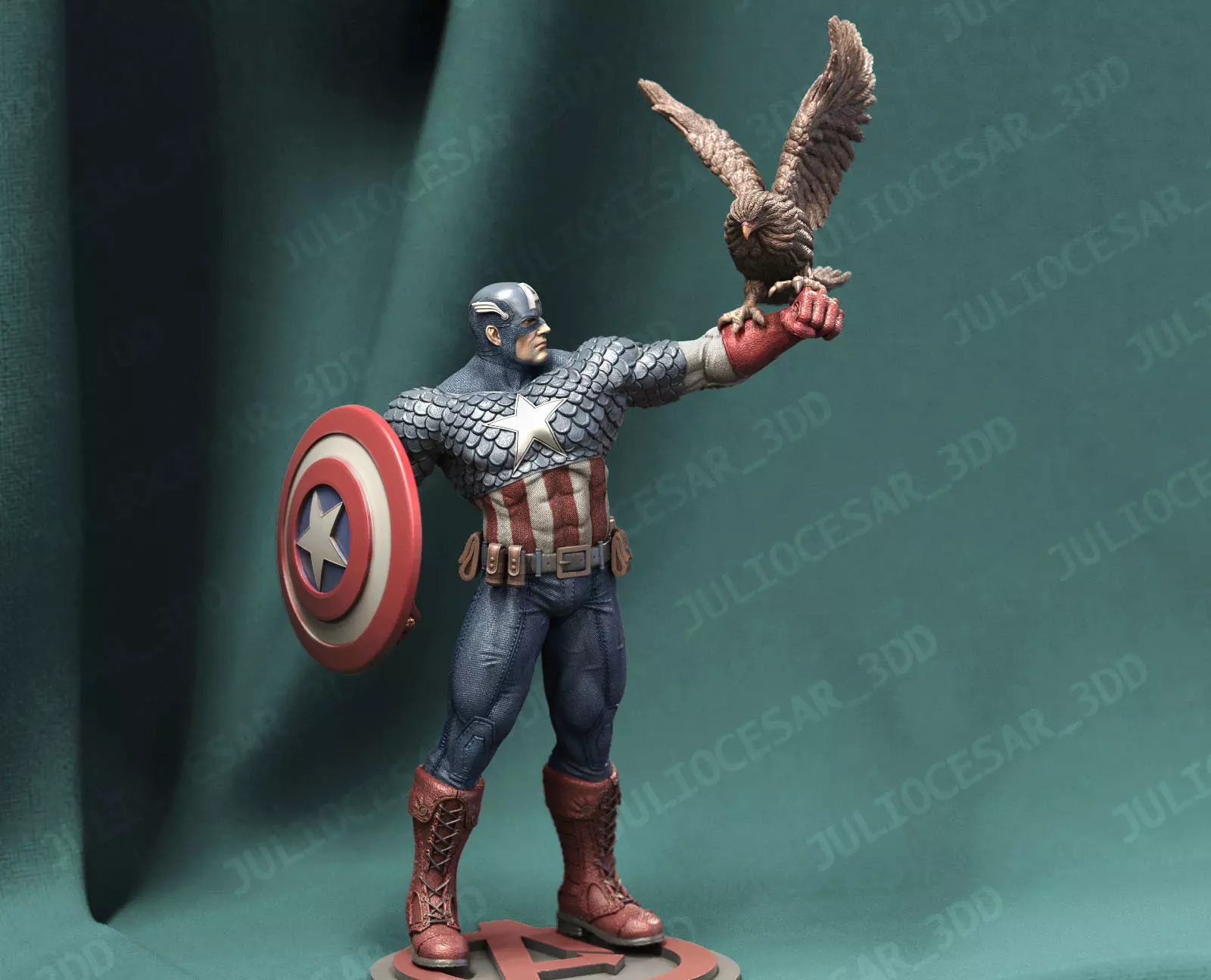 Captain America classic 3D print model_0