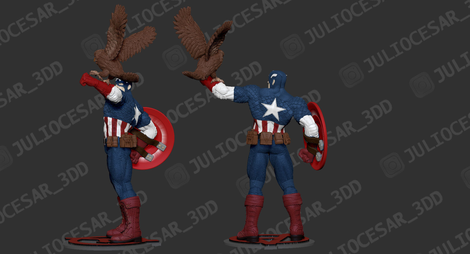 Captain America classic 3D print model_2