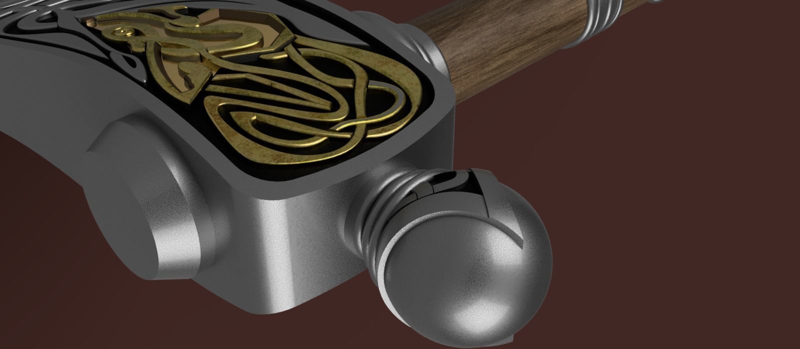 Assassins Creed Valhalla Wolf axe 3D print model_2