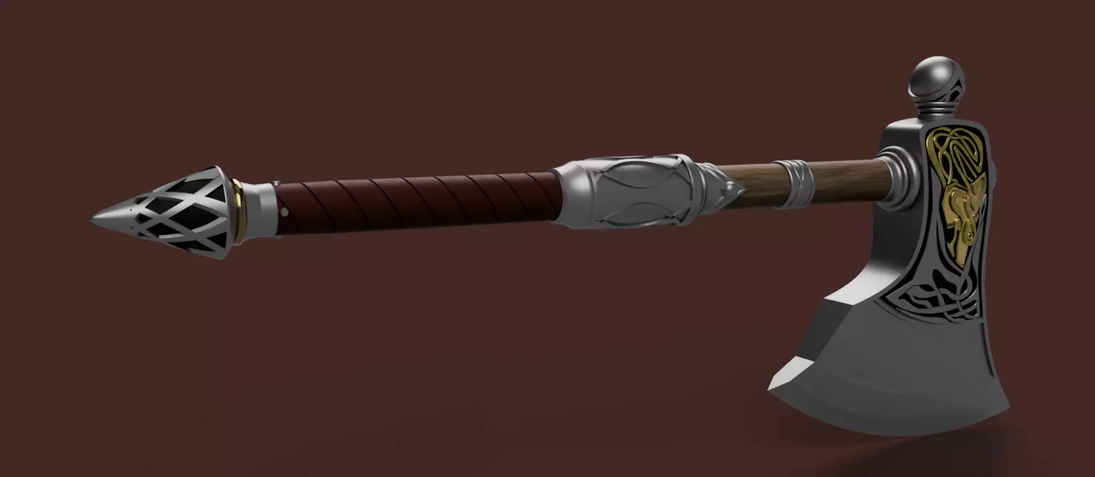 Assassins Creed Valhalla Wolf axe 3D print model_0