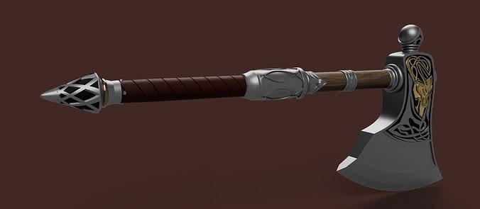Assassins Creed Valhalla Wolf axe 3D print model