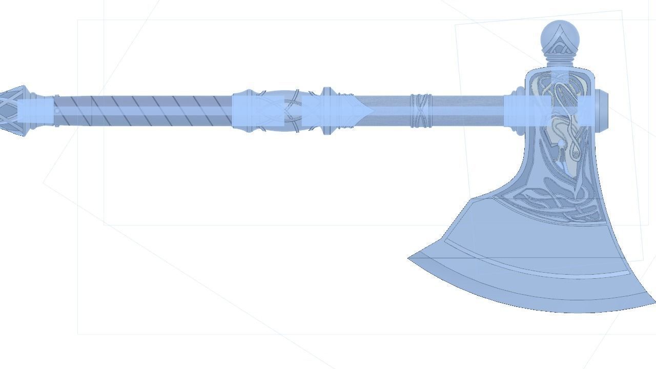Assassins Creed Valhalla Wolf axe 3D print model_5