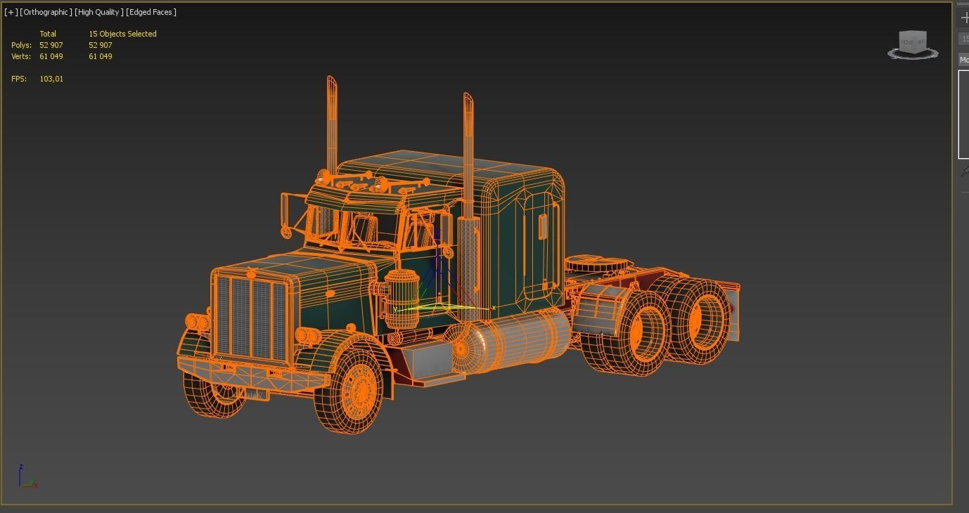 Peterbilt 359 3D model_8