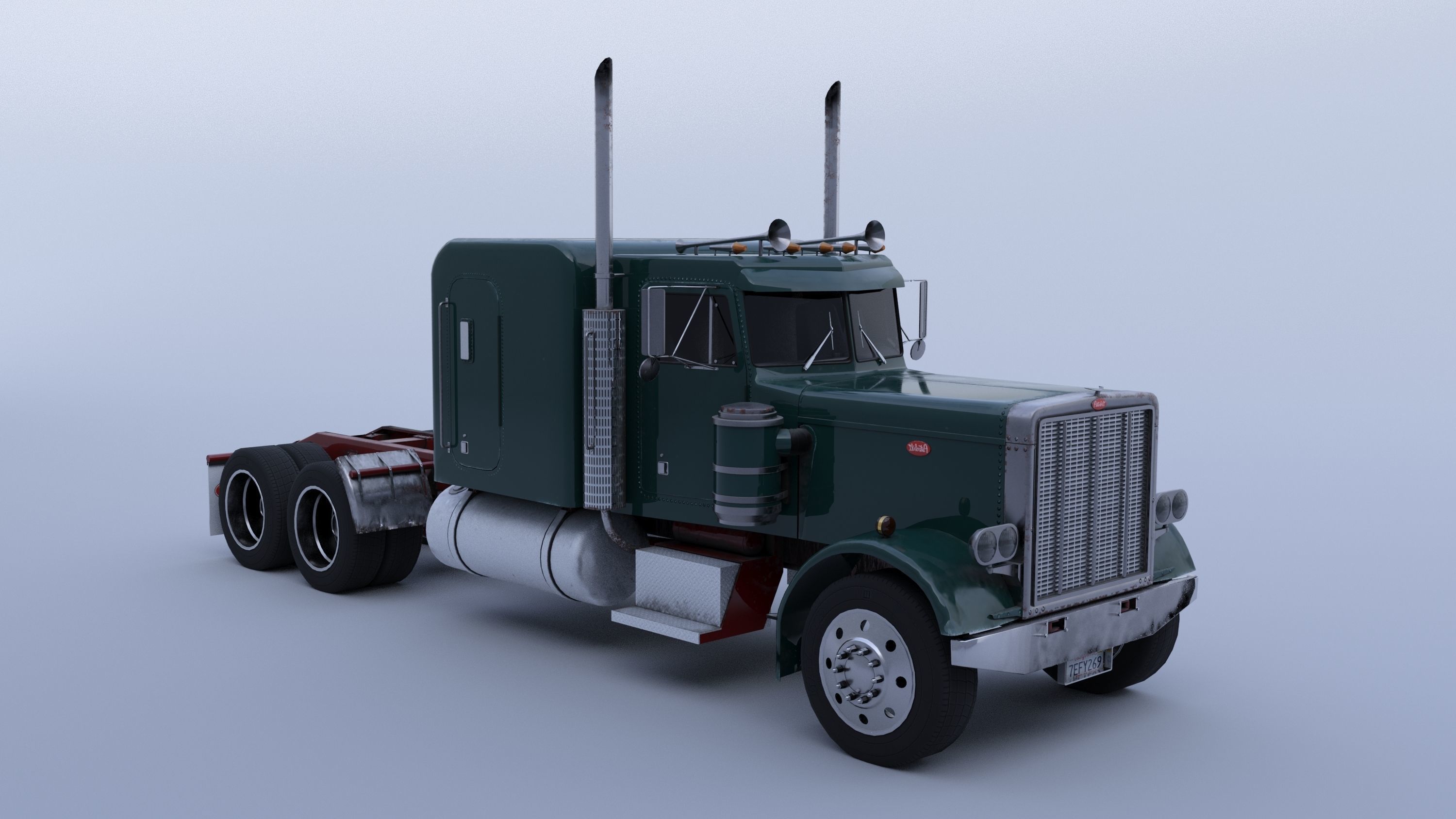 Peterbilt 359 3D model_2