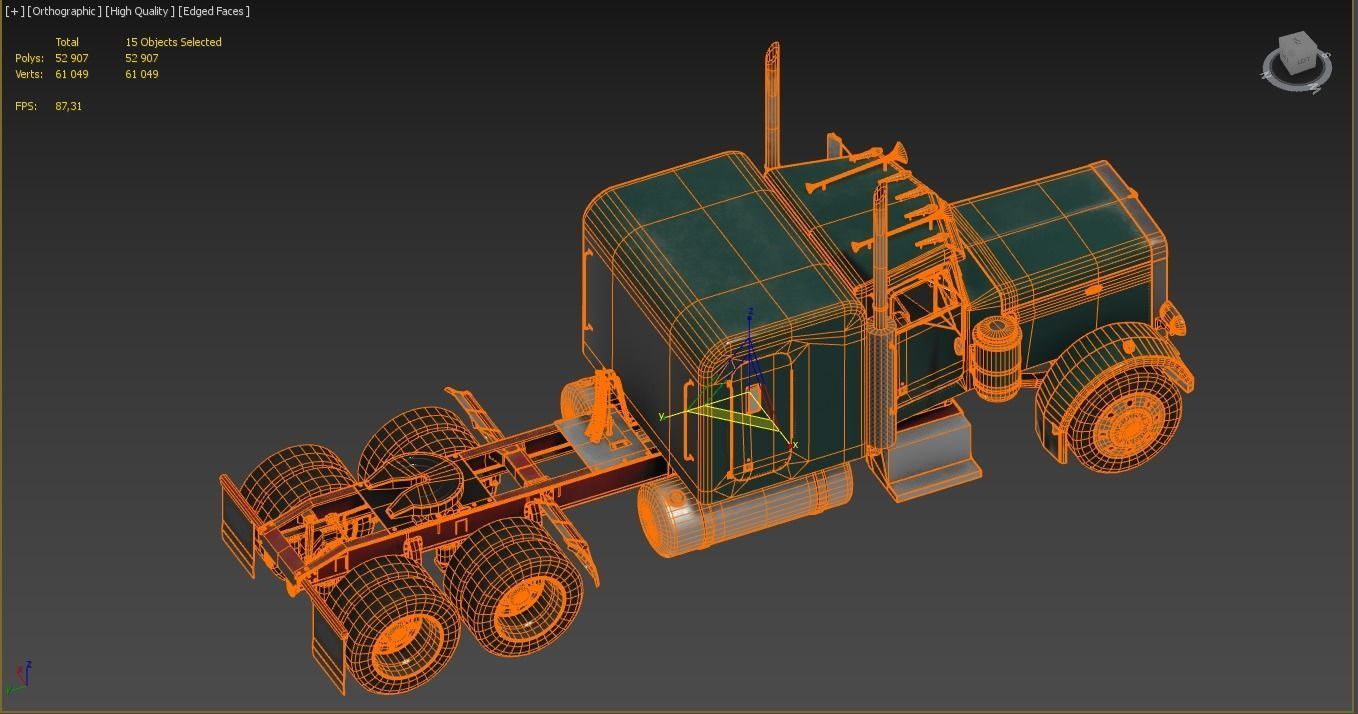 Peterbilt 359 3D model_7