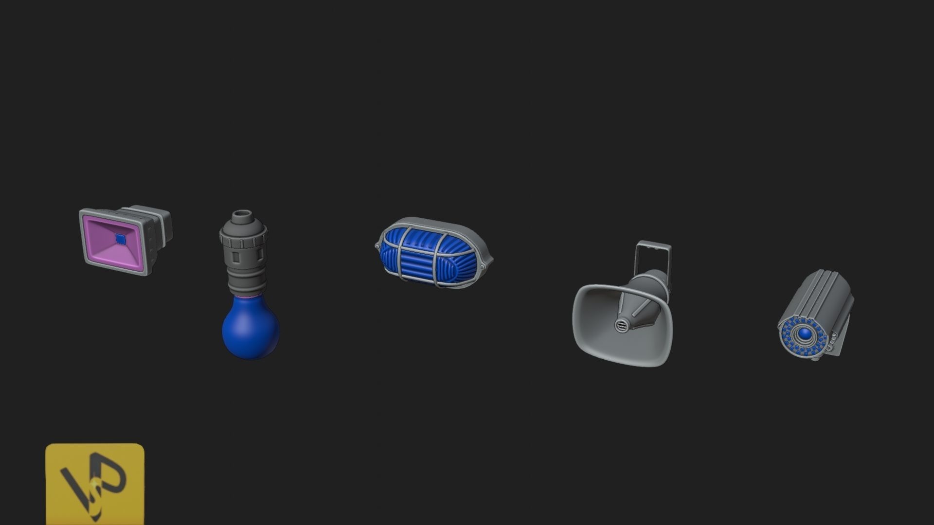 Lamp pack 3D model_1