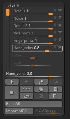 Old Male Realistic hand 3D model_5