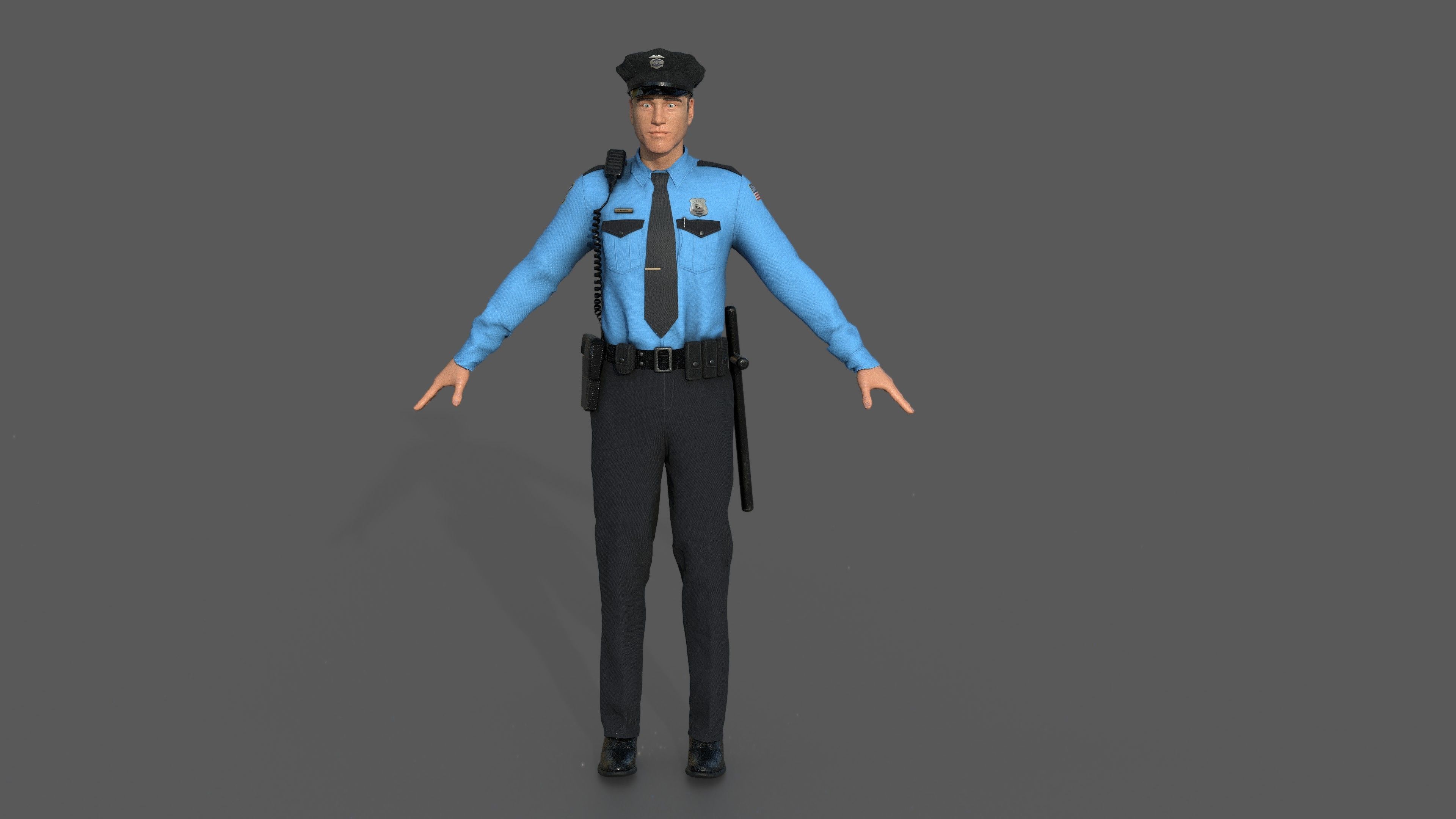 POLICE OFFICER 3D model_4