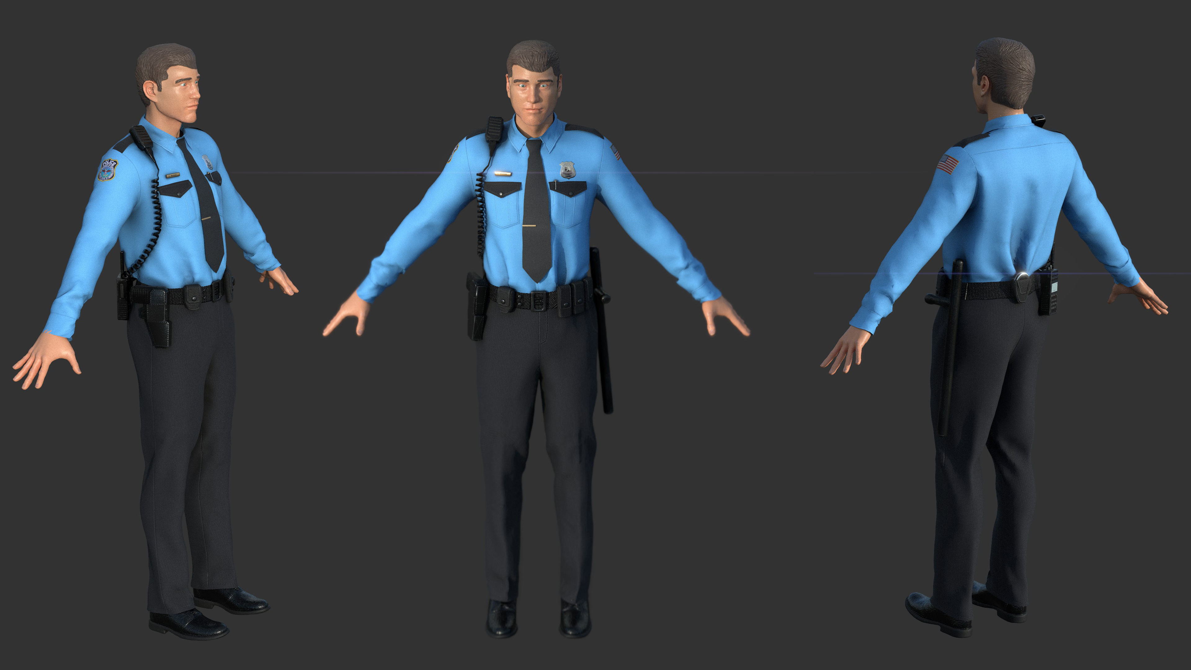 POLICE OFFICER 3D model_2