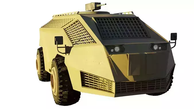 Military Car Low-poly 3D model