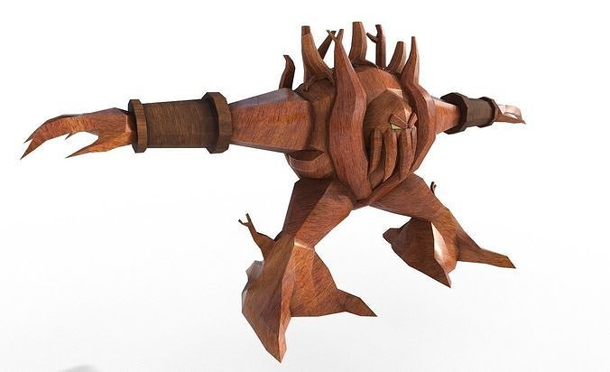 Golem Wood Low-poly 3D model