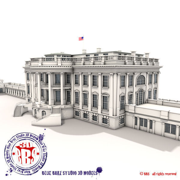 White House complex 3D model_4
