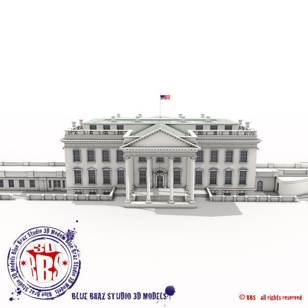 White House complex 3D model_3