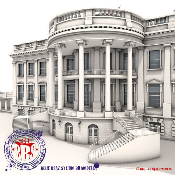 White House complex 3D model_7