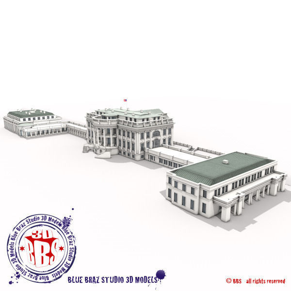 White House complex 3D model_5