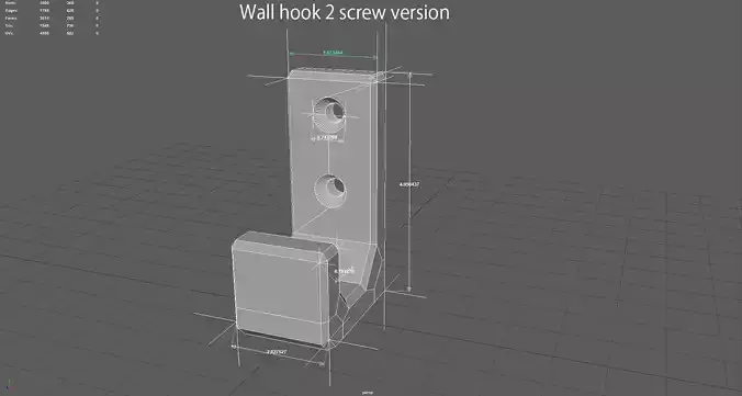 Wall hook Free 3D print model