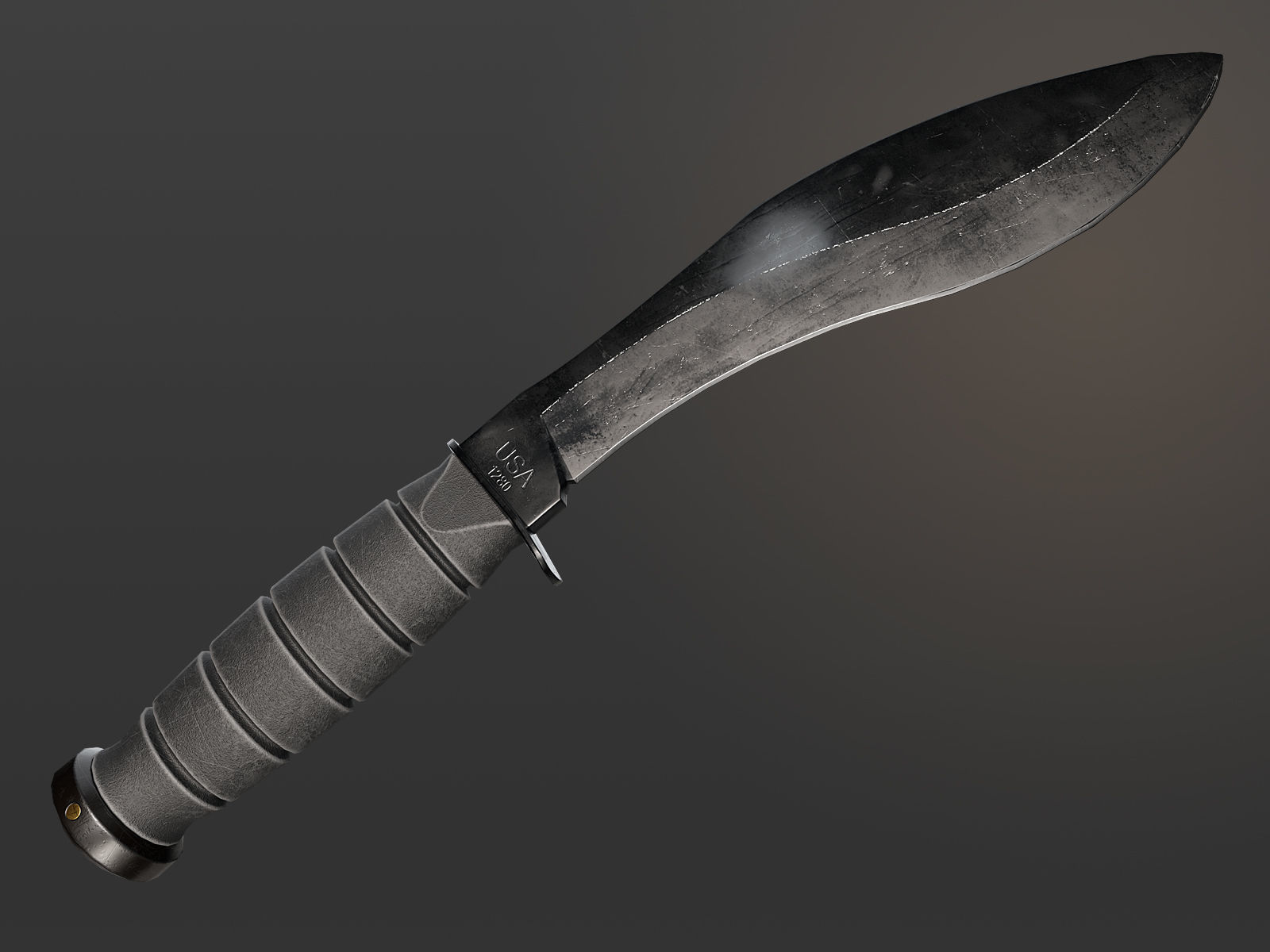 KA-BAR Combat Kukri Low-poly 3D model_4