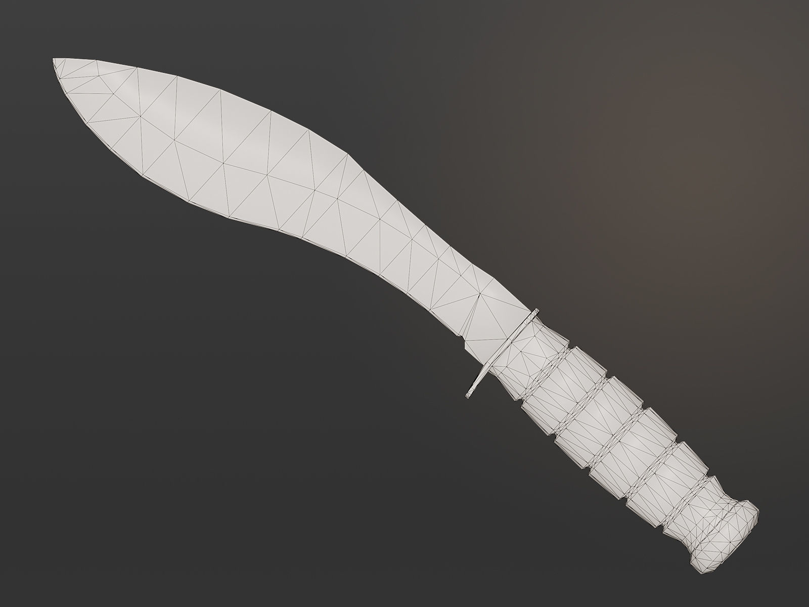 KA-BAR Combat Kukri Low-poly 3D model_11