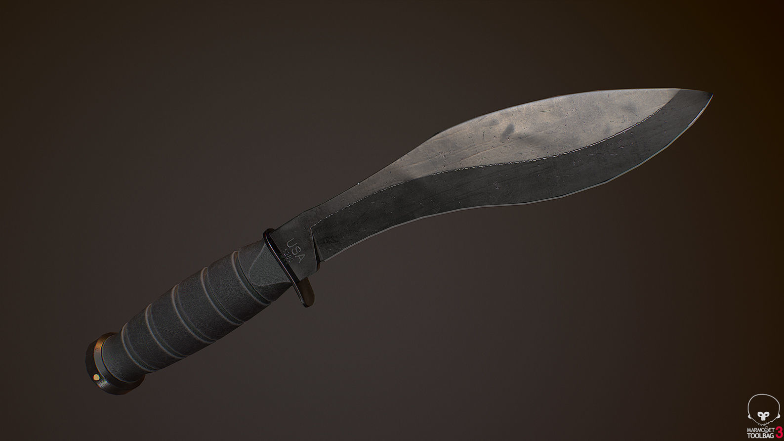 KA-BAR Combat Kukri Low-poly 3D model_9