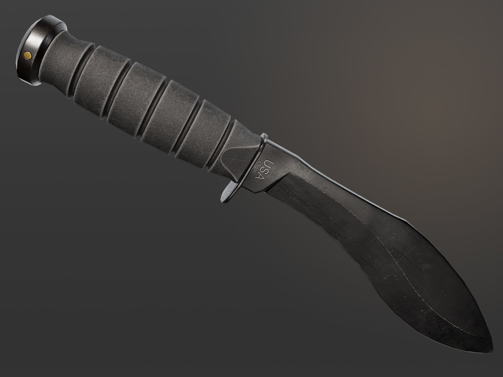 KA-BAR Combat Kukri Low-poly 3D model_12