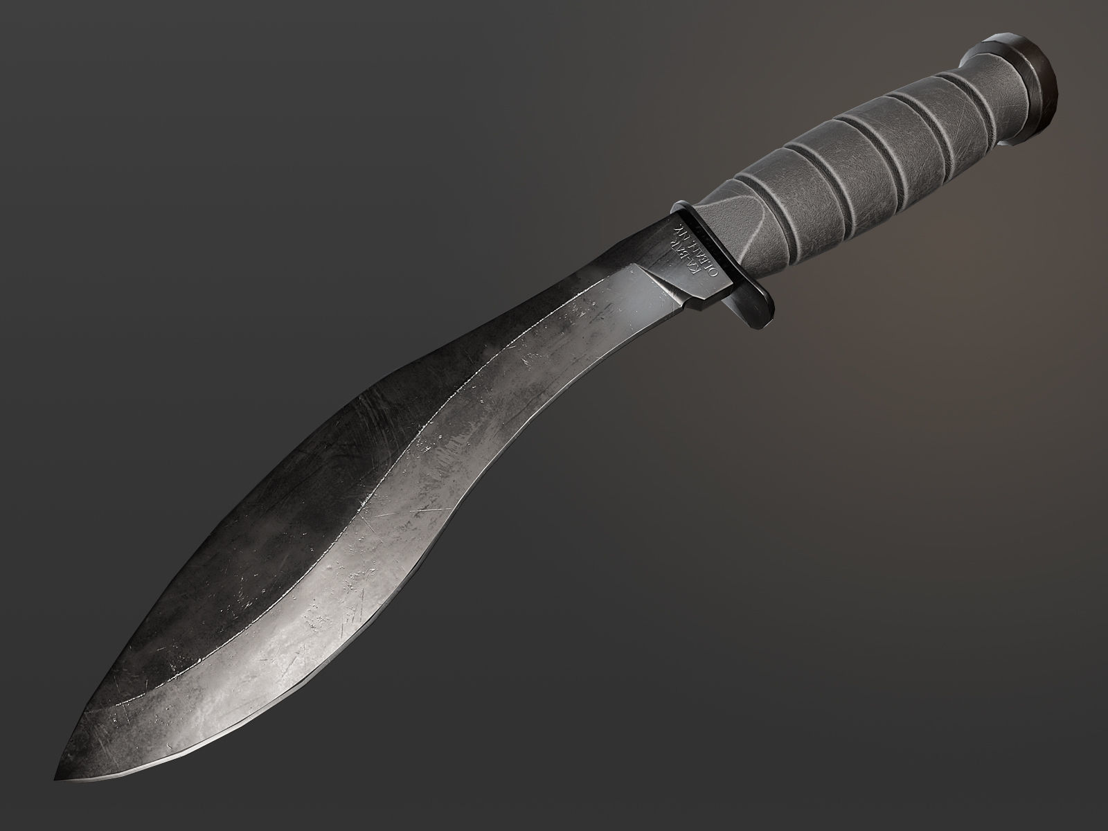 KA-BAR Combat Kukri Low-poly 3D model_3