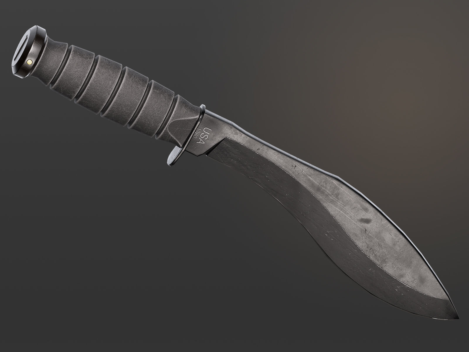 KA-BAR Combat Kukri Low-poly 3D model_2