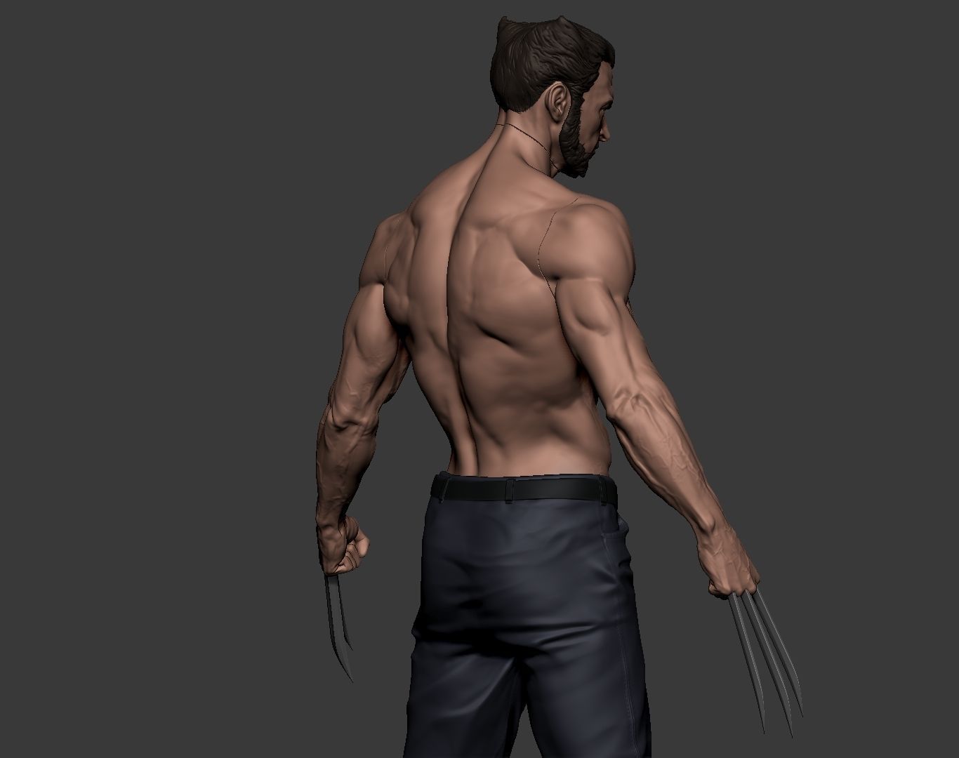Hugh Jackman Wolverine Logan 3d print model 3D print model_38
