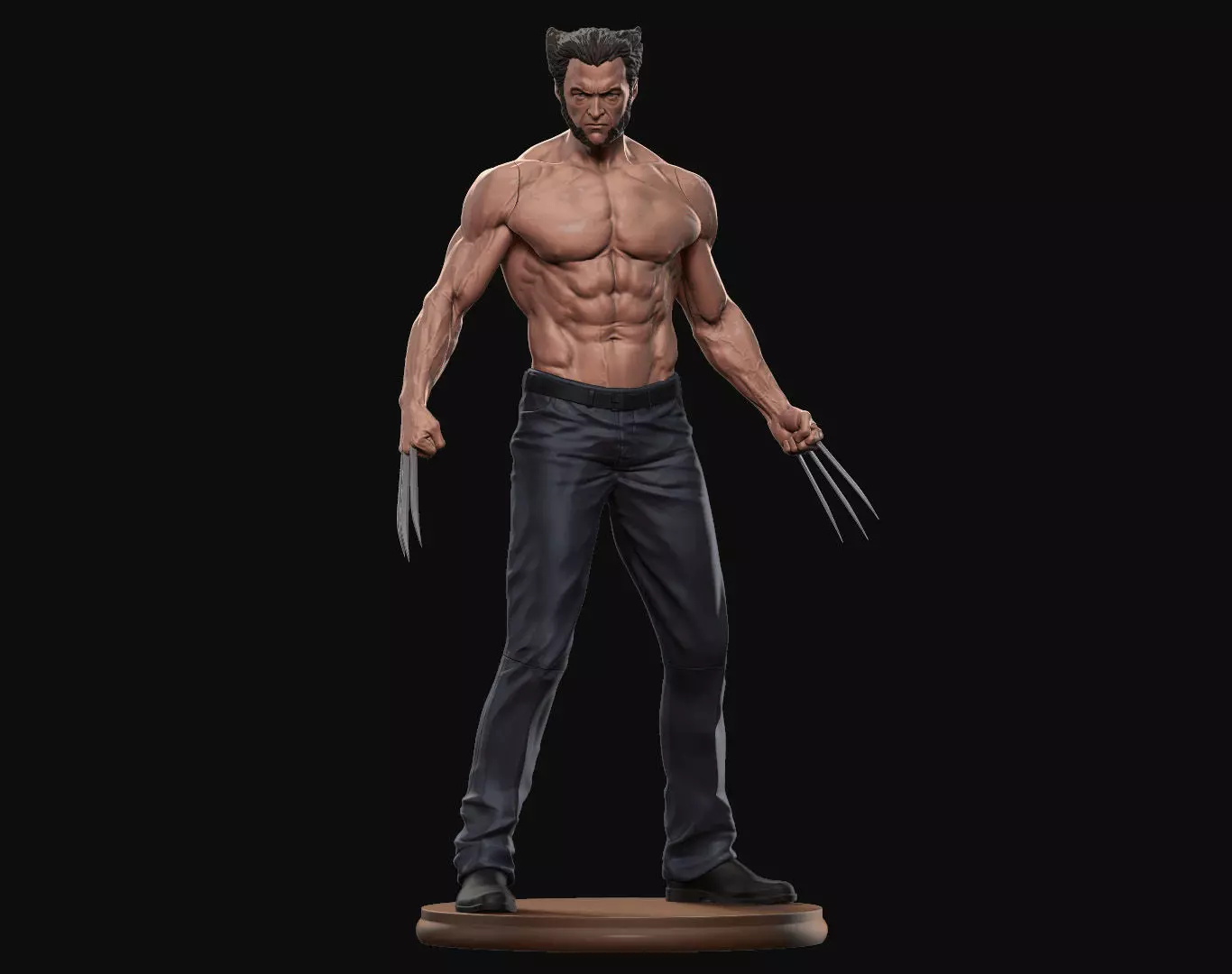 Hugh Jackman Wolverine Logan 3d print model 3D print model_0
