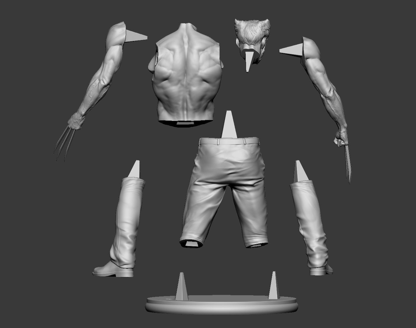 Hugh Jackman Wolverine Logan 3d print model 3D print model_7