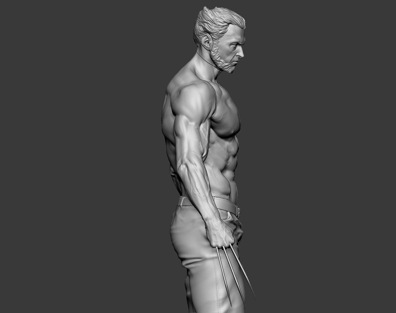 Hugh Jackman Wolverine Logan 3d print model 3D print model_41