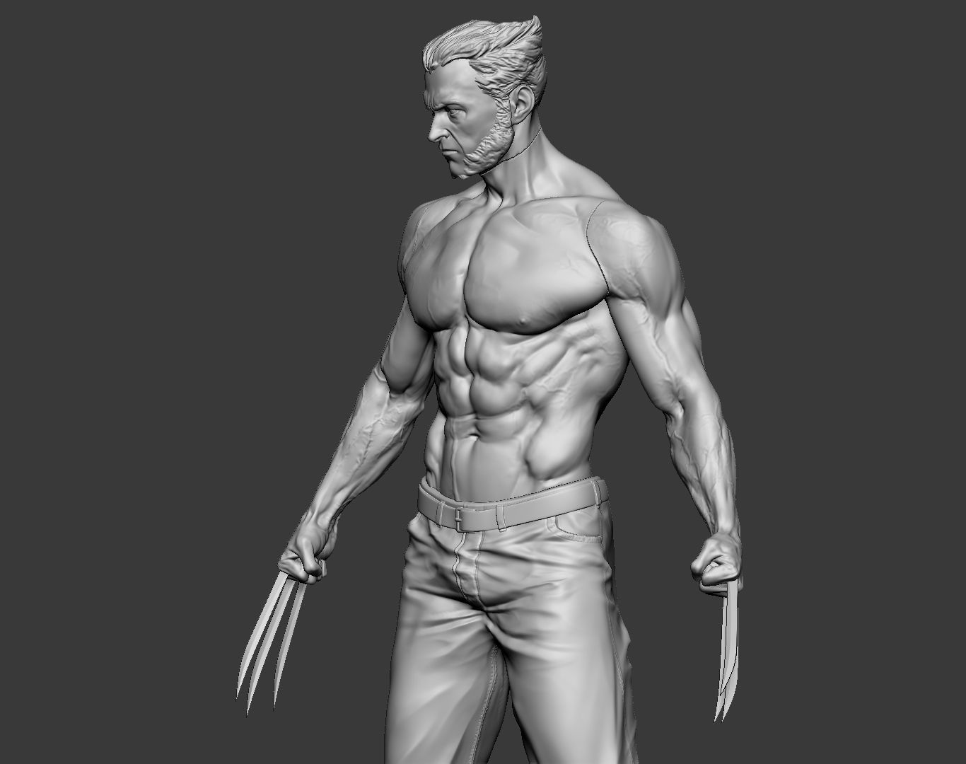 Hugh Jackman Wolverine Logan 3d print model 3D print model_31