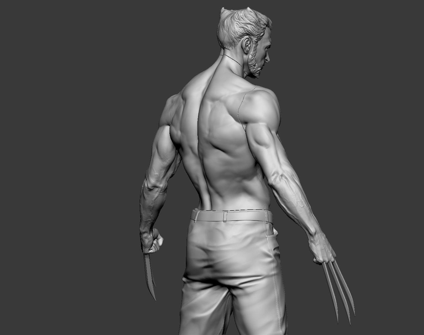 Hugh Jackman Wolverine Logan 3d print model 3D print model_39
