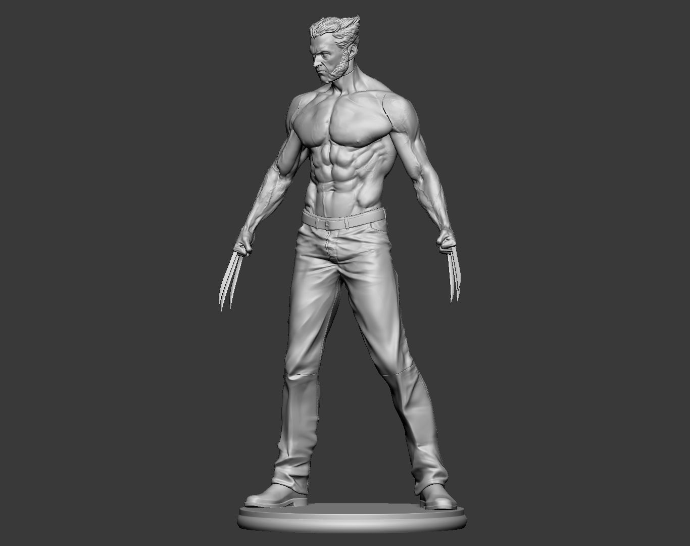 Hugh Jackman Wolverine Logan 3d print model 3D print model_10